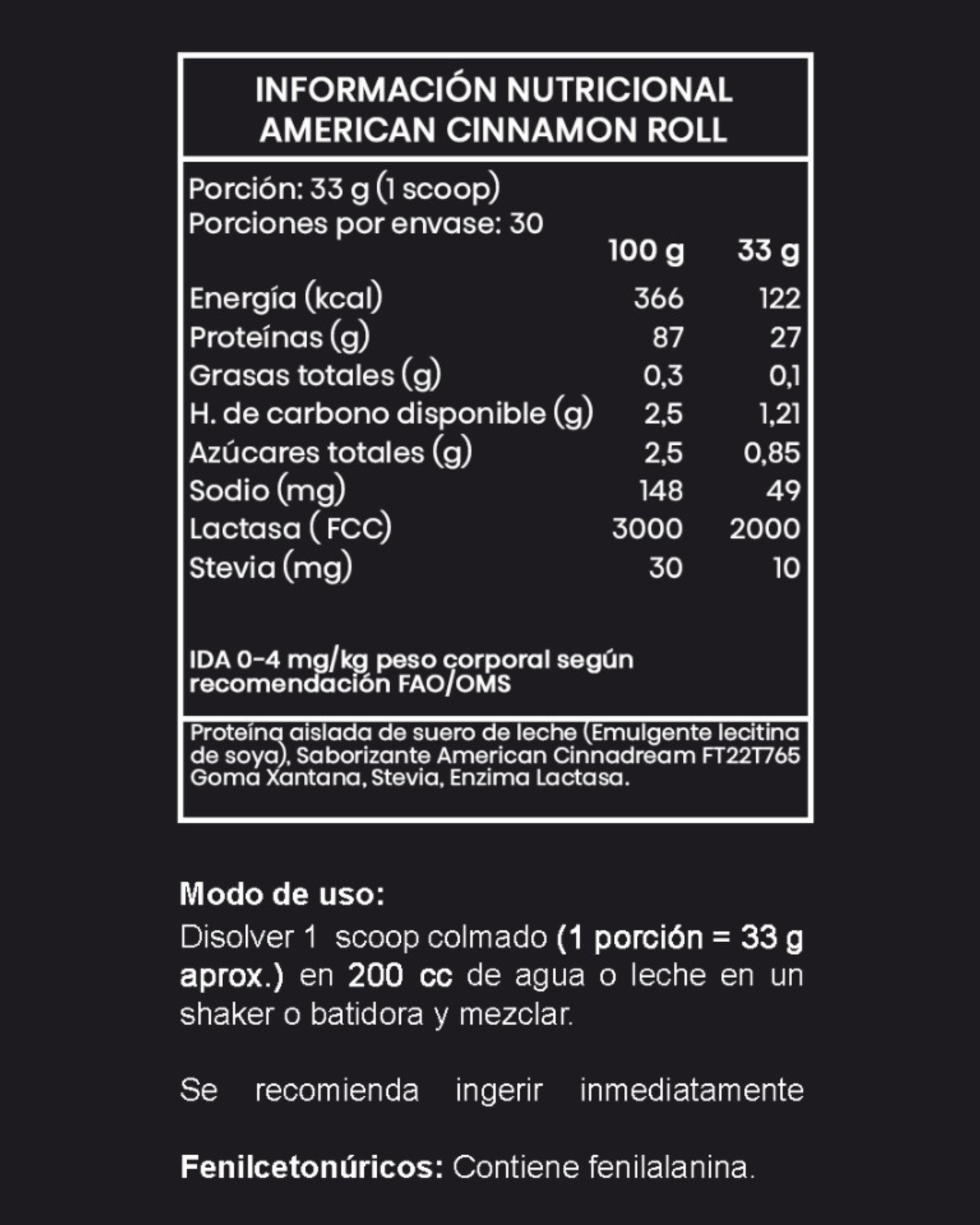Proteína Whey Isolate American Cinnamon Rol