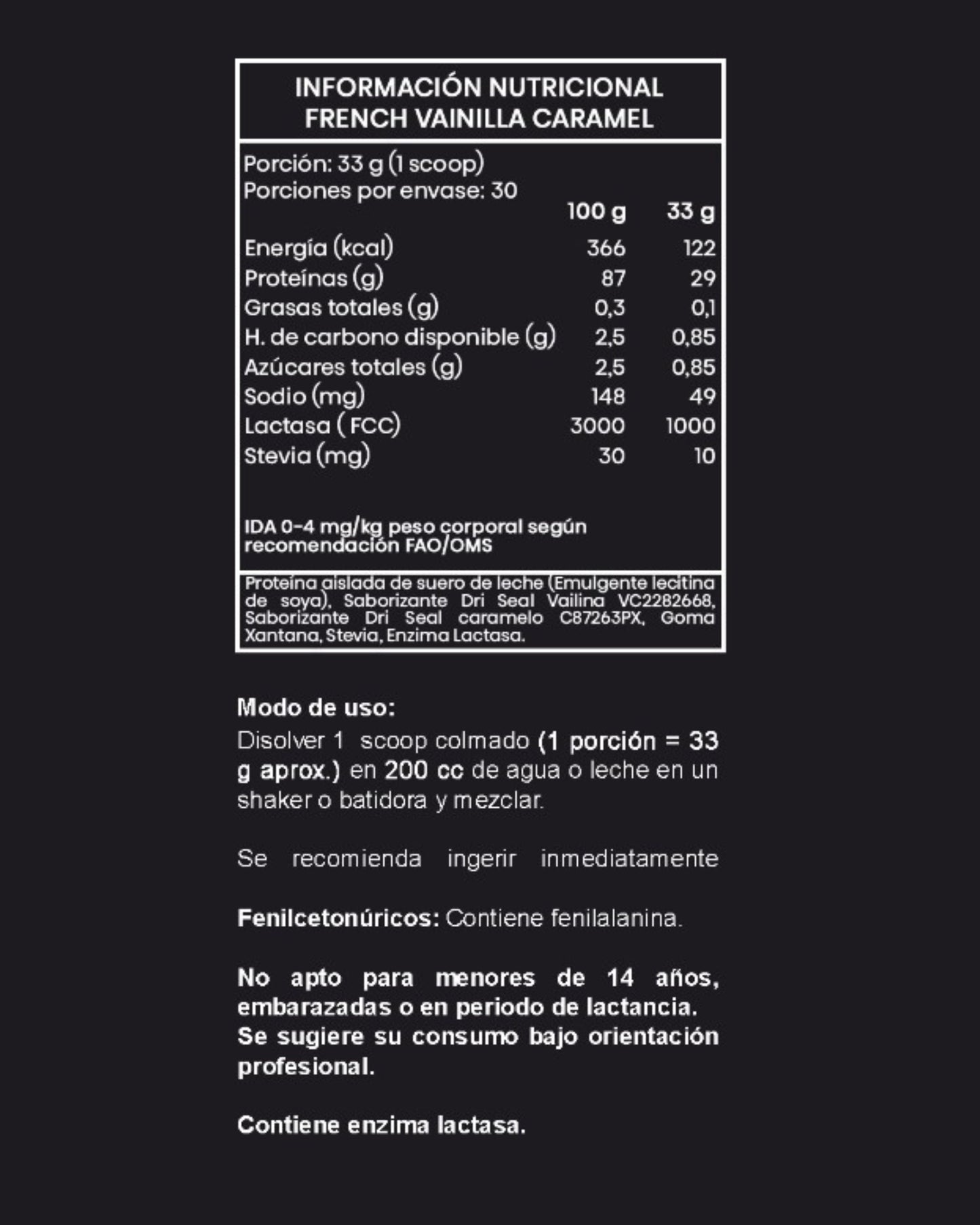 Proteína Whey Isolate French Vanilla Caramel
