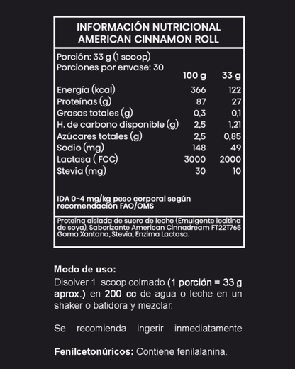 Proteína Whey Isolate American Cinnamon Rol